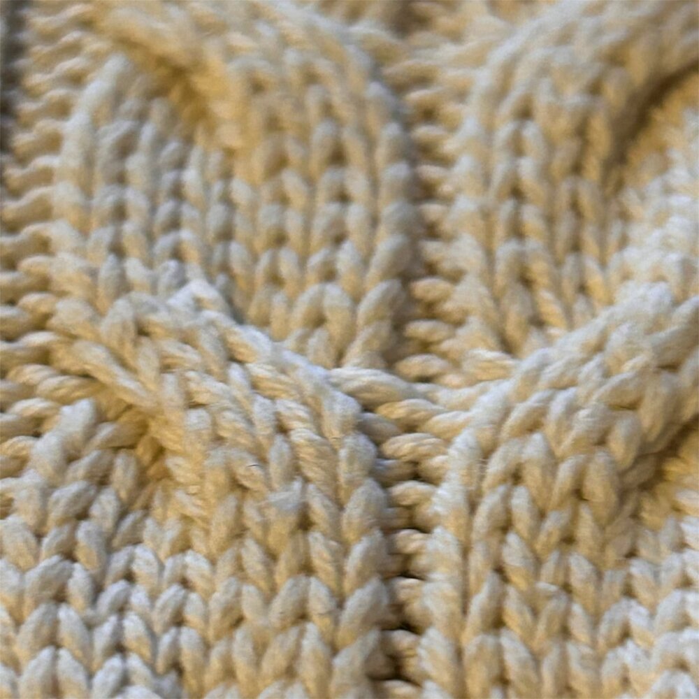 Lands’ End Vintage Cable Knit Zip Cardigan 100% Cotton Made in Japan Petite SZ S - Picture 7 of 11